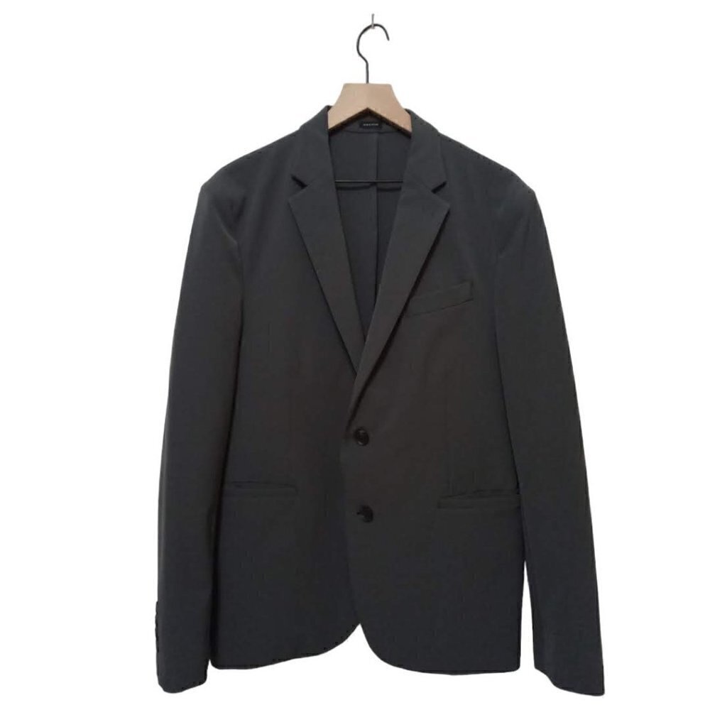 J. Ferrar Gray Slim Fit Stretch Fabric Single Breasted Blazer Sz L (42-44)
